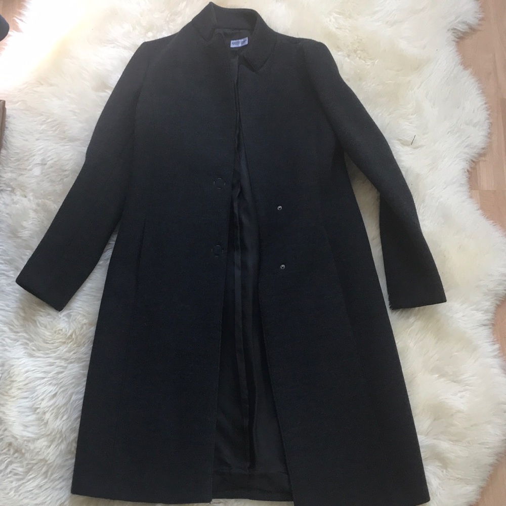 Philosophy Structured long line coat Grey/black